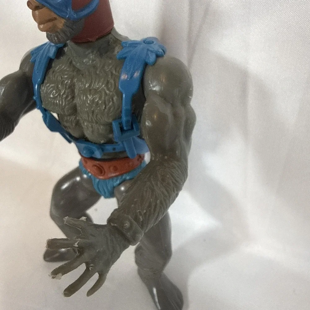 Vintage Mattel Masters of the Universe Stratos Action Figure Grey Blue Red MOTU
